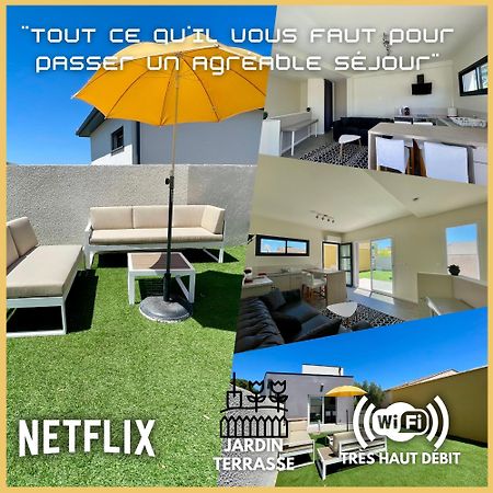 Appartement Souplex Jardin Proche Autoroute, Plages Et Attractions, Wifi - Tv, Calme Bessan Exteriör bild