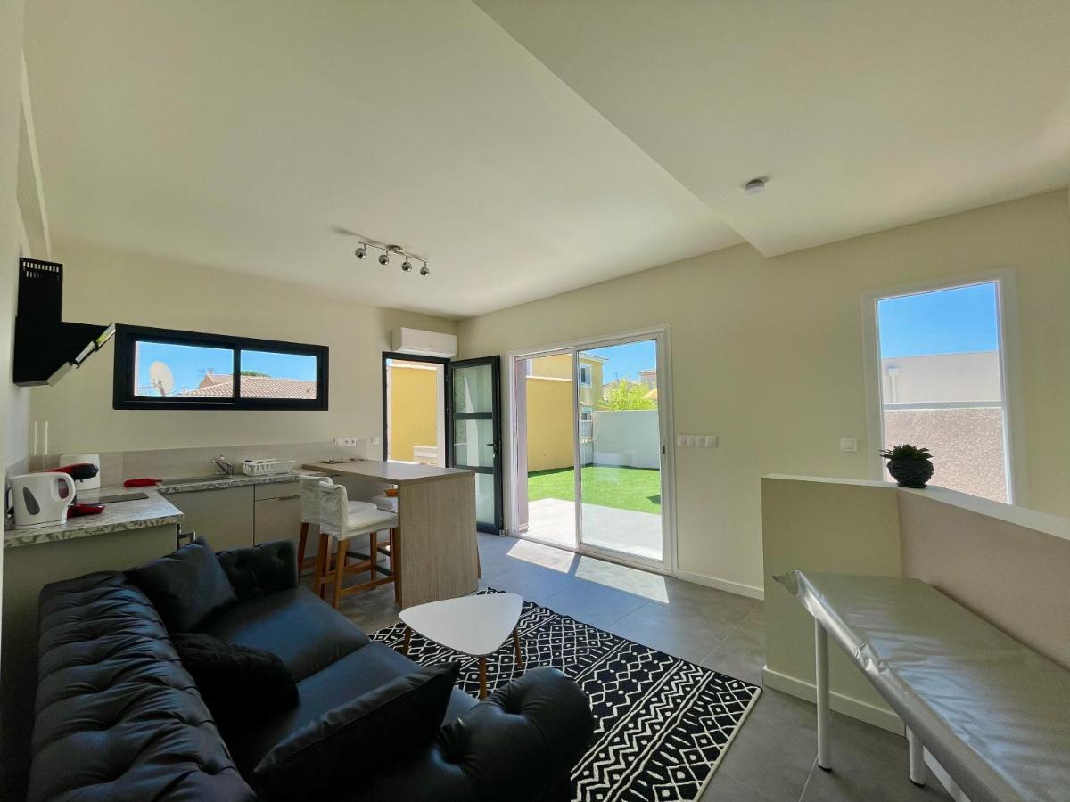 Appartement Souplex Jardin Proche Autoroute, Plages Et Attractions, Wifi - Tv, Calme Bessan Exteriör bild