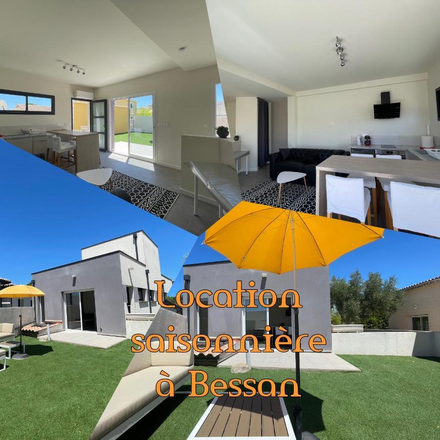 Appartement Souplex Jardin Proche Autoroute, Plages Et Attractions, Wifi - Tv, Calme Bessan Exteriör bild